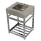Fauceture KVSP2522A1 25" Stainless Steel Sink W/ Steel Console Sink Base, Chrome KVSP2522A1 - alternate 1